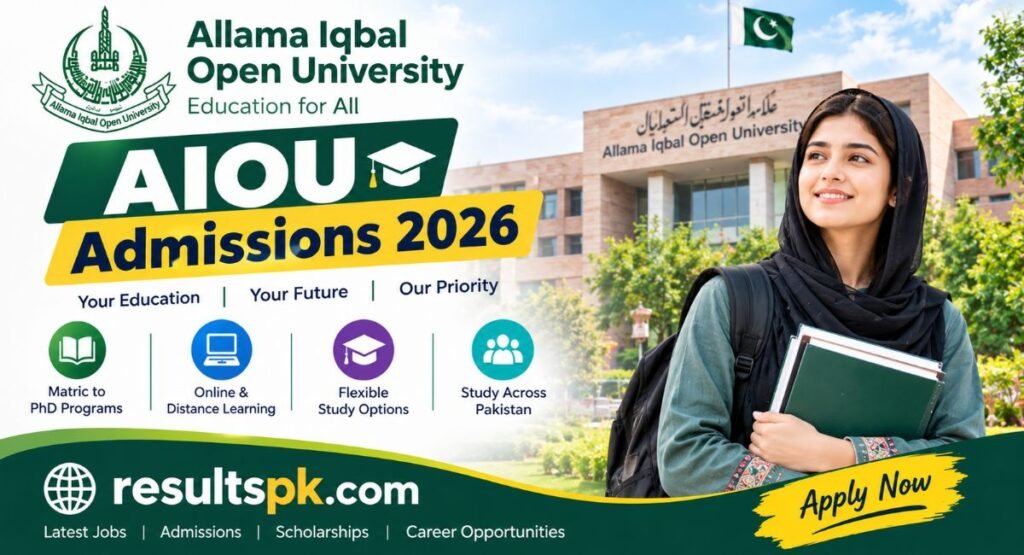 AIOU Admissions 2026 – Programs, Fees & Apply Online