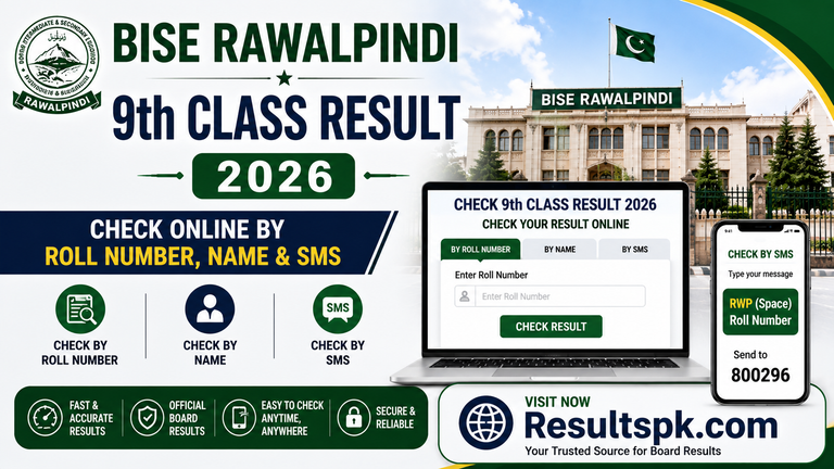BISE Rawalpindi 9th Class Result 2026 – Check Online by Roll Number, Name & SMS