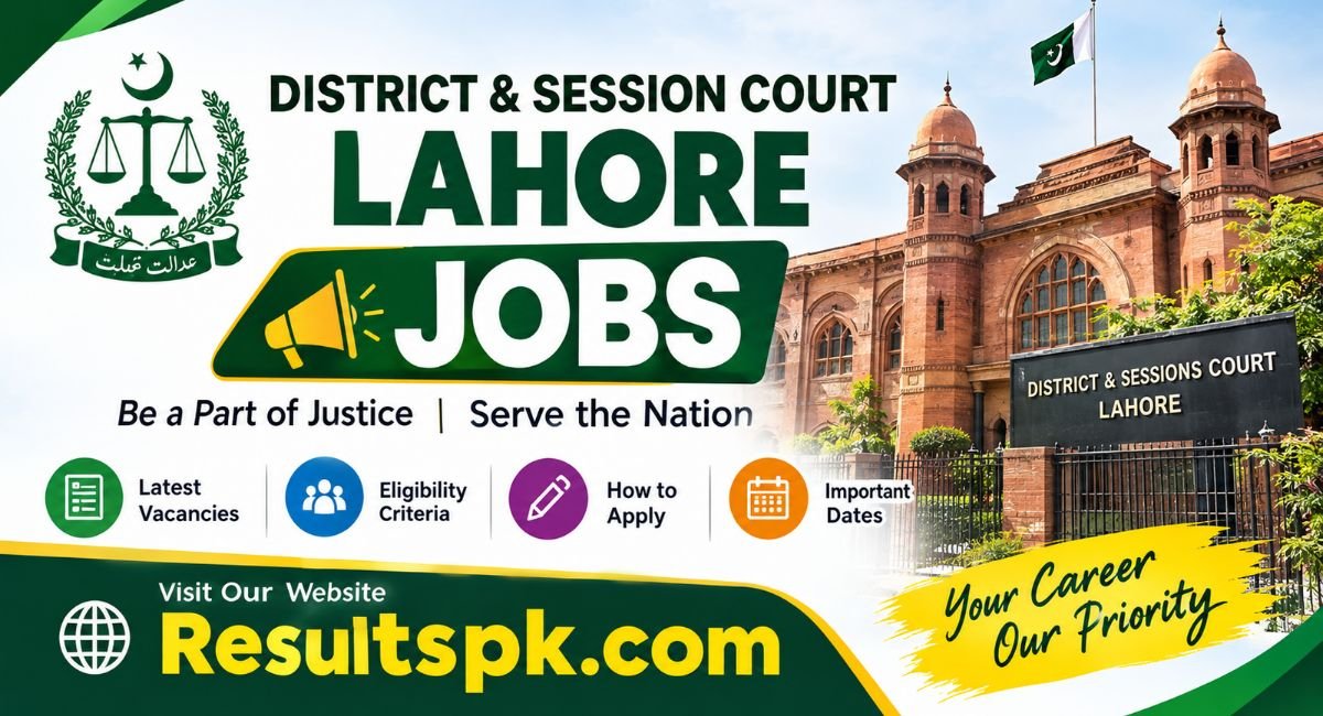 District & Session Court Lahore Jobs – Apply Online | 100+ Vacancies