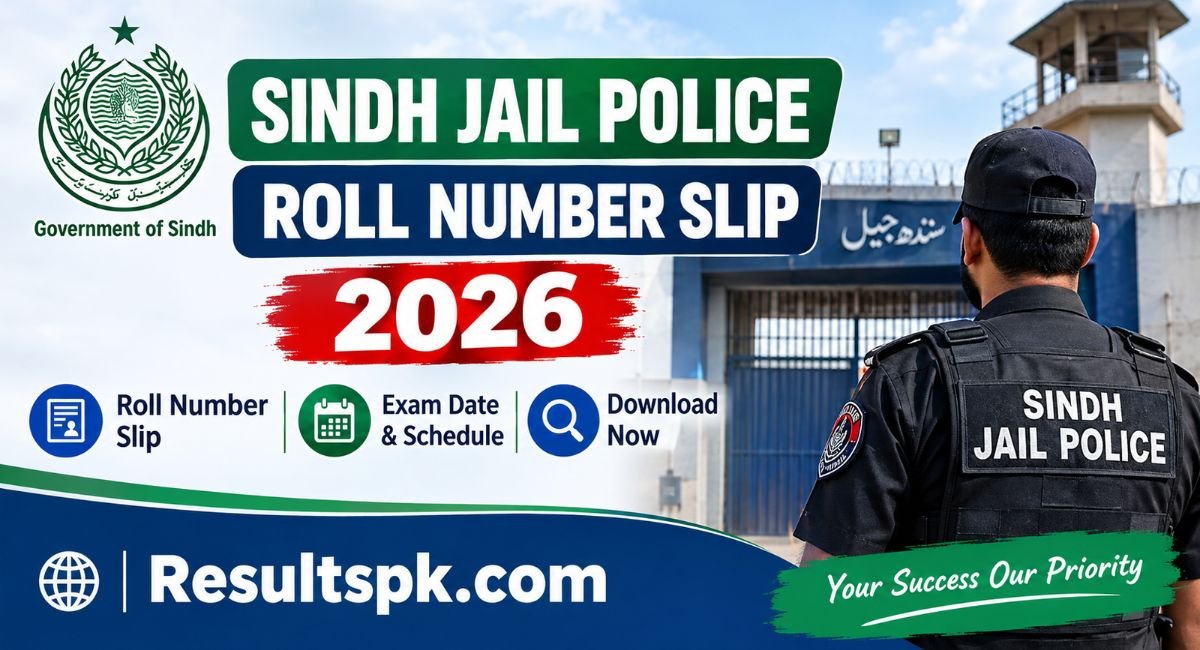 Sindh Jail Police Roll Number Slip 2026 – Download PTS Slip